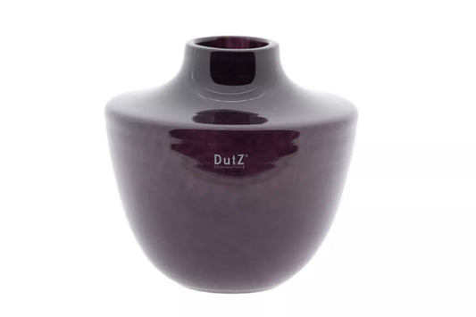 Lowlands Design Glass Posy vase in deep purple with a contemporary curvy shape