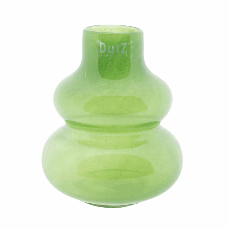 Lowlands Design green glass vase decorative double gourd shape handblown glass for modern home styling