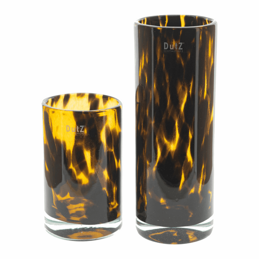 Glass CYLINDER 4 Vase - LEOPARD BROWN Colour by DutZ