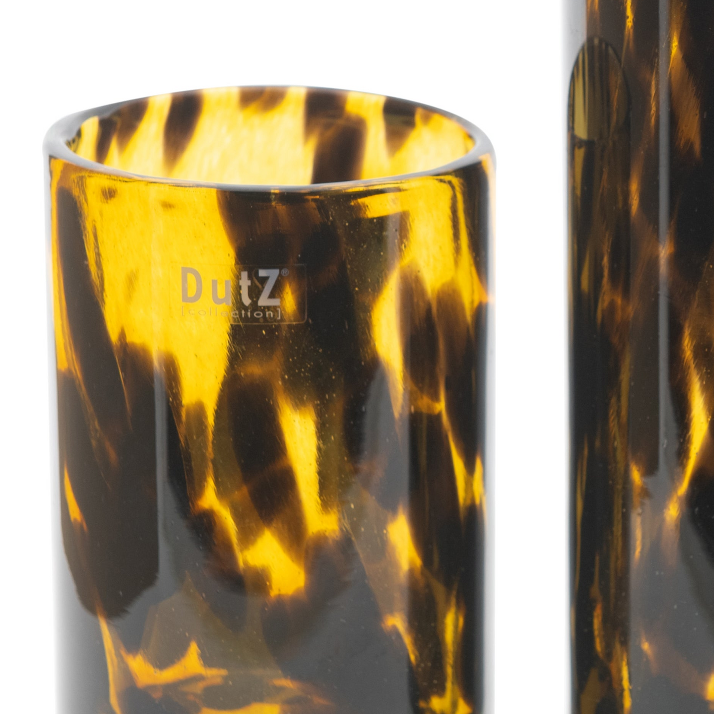 Glass CYLINDER 4 Vase - LEOPARD BROWN Colour by DutZ