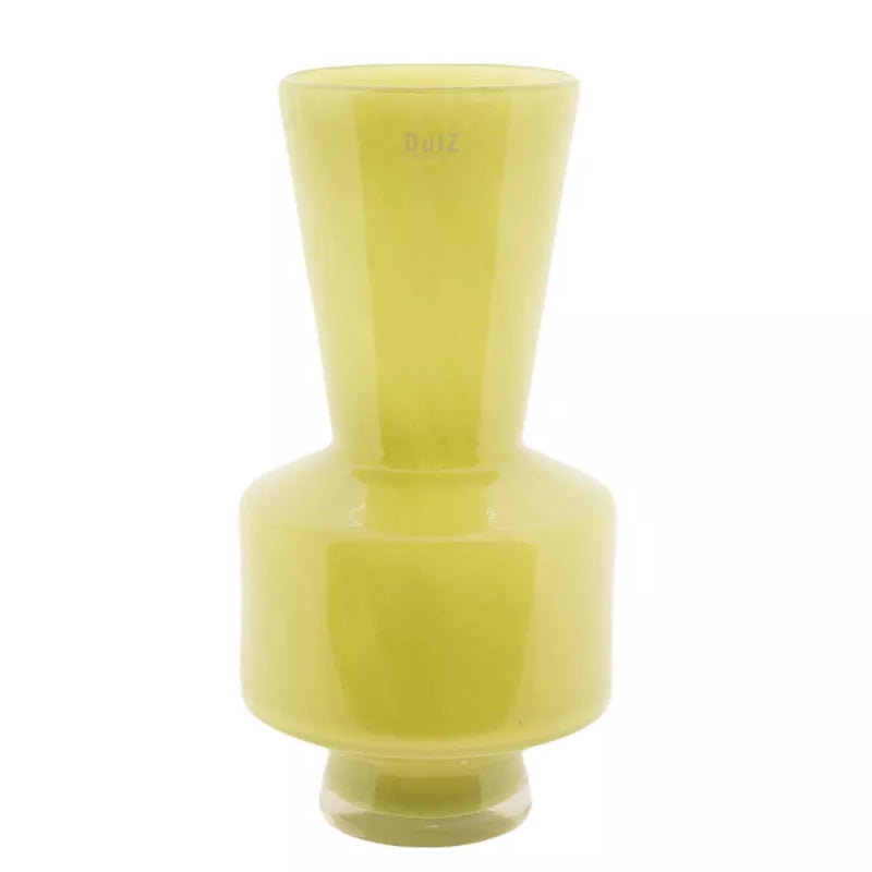 Lowlands Design glossy glass design vase unique coloured yellow green vase for gifts tall modern decor