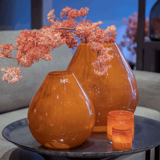 Vase DRUBA - H24 D24 cm - RUSTED BROWN  by DutZ