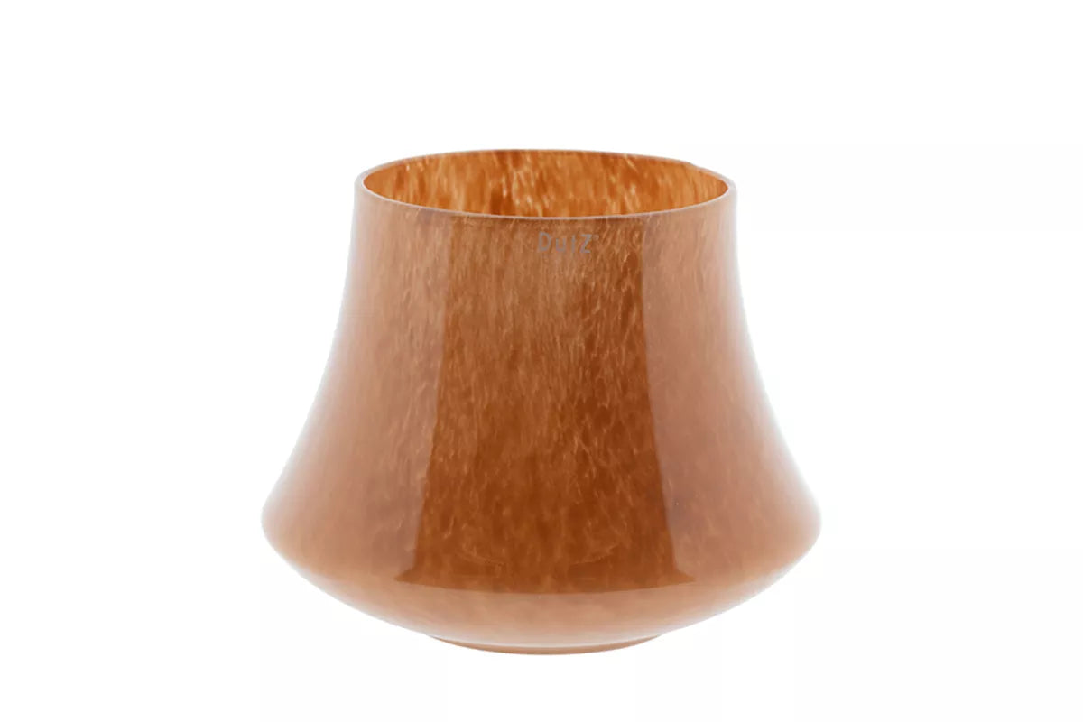 Lowlands Design flowervase glass mouthblown in a warm amber colour, perfect for stylish floral arrangements
