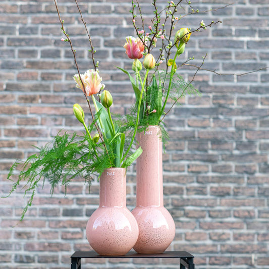 Lowlands Design Glass Flowervase - Stylish Centrepiece with Fresh Flowers and Greenery in a Decorative Setting