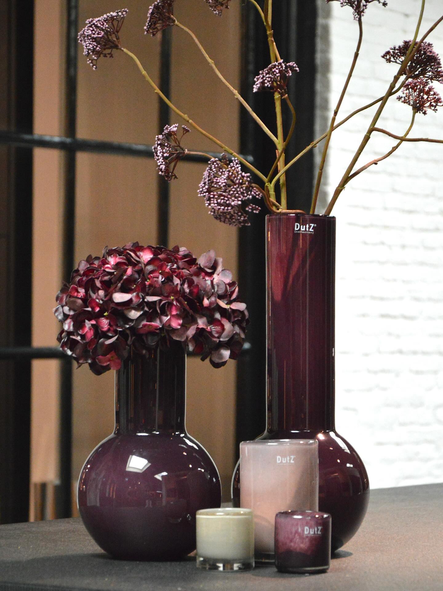 MERYNA Flowervase -  PLUM Glass by DutZ