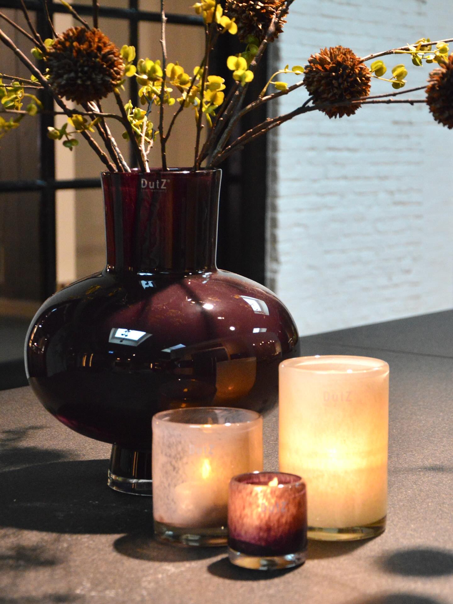 Posy Vase MODEST - PLUM Glass