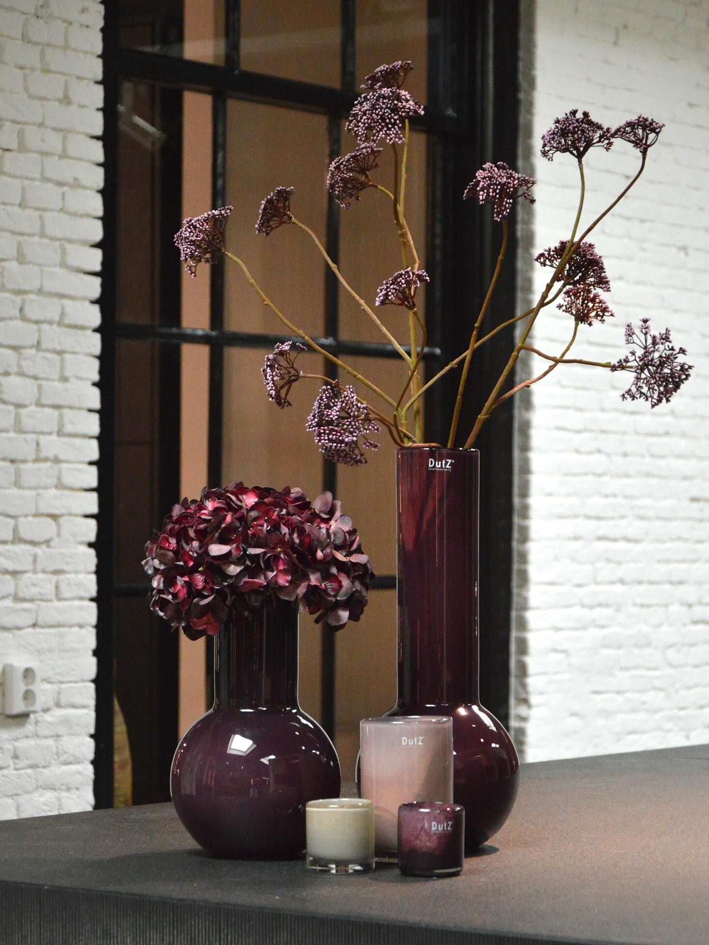 MERYNA Flowervase -  PLUM Glass by DutZ
