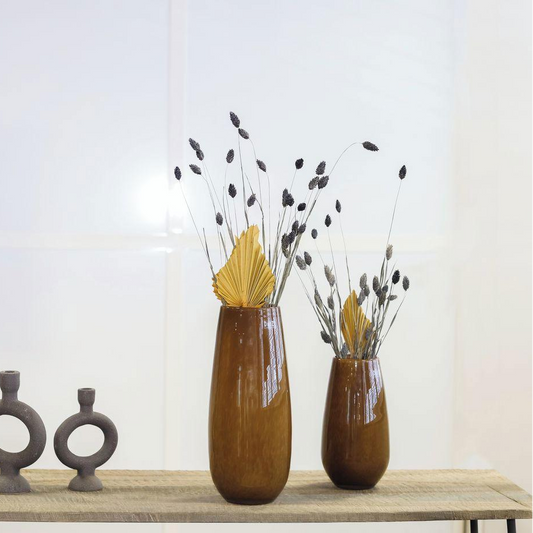 Flower VASE ROBERT - BROWN Glass by DutZ